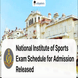 National Institute of Sports Exam Schedule for Admission Released; Exam Scheduled on June 2